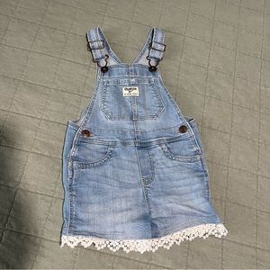 Toddler girls denim short overalls